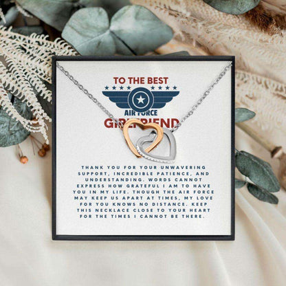 Girlfriend Necklace, Air Force Girlfriend Necklace Gift, Partner Of Airman Present, Deployment Gift For Girlfriend Gift For Bride Rakva