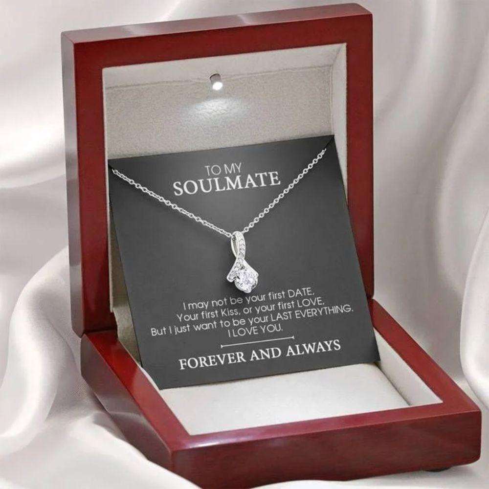 Girlfriend Necklace, Alluring Beauty Necklace For Soulmate I Love You Forever And Always Valentine Gift For Her Gifts For Friend Rakva