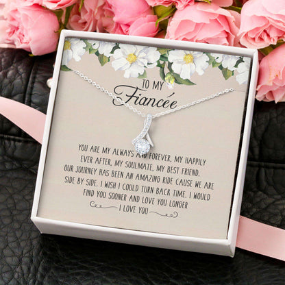 Girlfriend Necklace, Alluring Beauty Necklace “ To My Fiancee Necklace Gifts For Her For Karwa Chauth Rakva