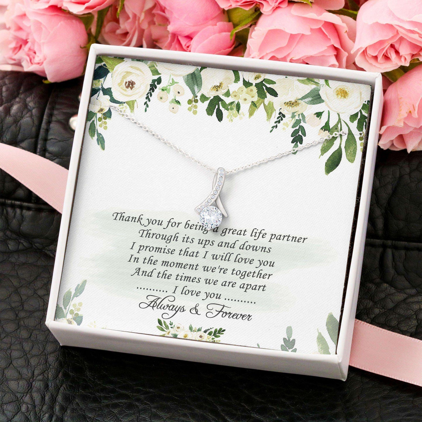 Girlfriend Necklace, Alluring Beauty Necklace “ To My Love Necklace Gifts For Wife, Soulmate For Karwa Chauth Rakva