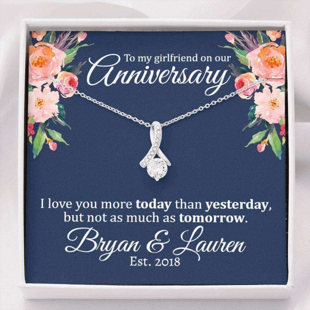 Girlfriend Necklace, Anniversary Dating Gift, Girlfriend Anniversary Necklace, Anniversary Necklace For Her, Thoughtful Anniversary Necklace Gifts For Friend Rakva