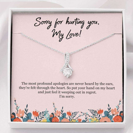 Girlfriend Necklace, Apology Necklace Gift For Her, I’M Sorry Gift, Sorry Gift For Wife Girlfriend For Karwa Chauth Rakva