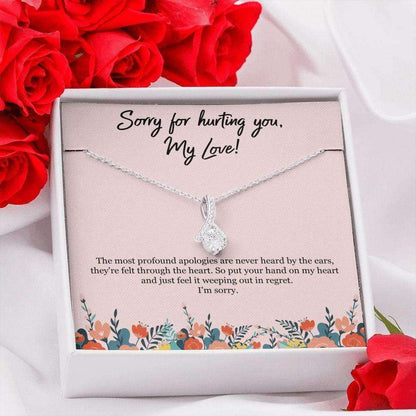 Girlfriend Necklace, Apology Necklace Gift For Her, I’M Sorry Gift, Sorry Gift For Wife Girlfriend For Karwa Chauth Rakva