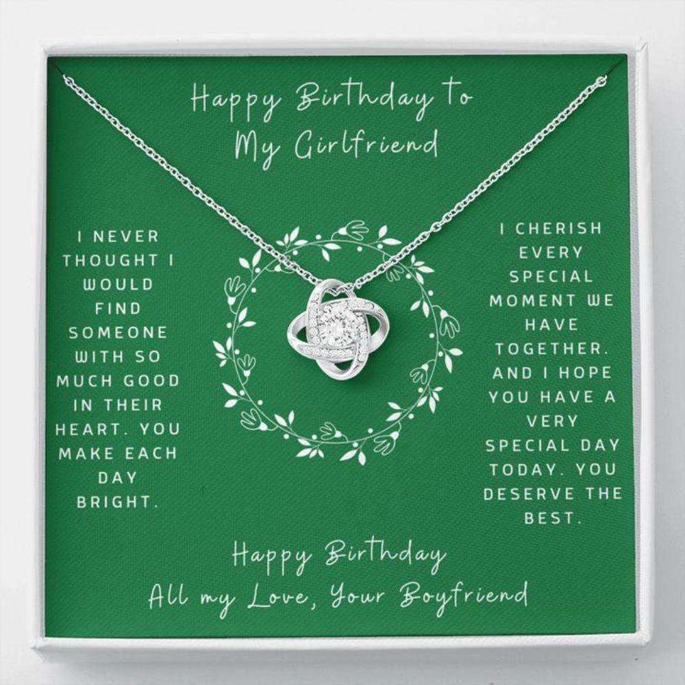 Girlfriend Necklace, Birthday Necklace To My Girlfriend “ Gift To Girlfriend With Message Card Gifts For Friend Rakva