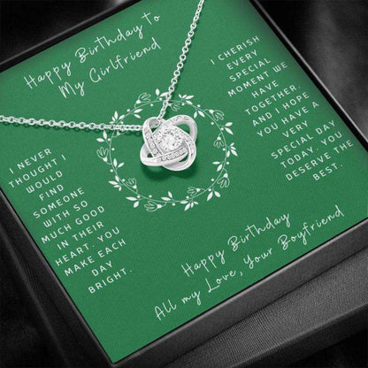 Girlfriend Necklace, Birthday Necklace To My Girlfriend “ Gift To Girlfriend With Message Card Gifts For Friend Rakva