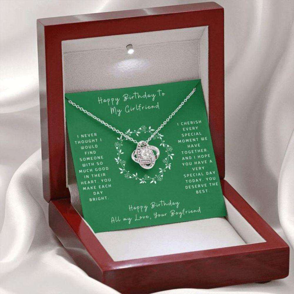 Girlfriend Necklace, Birthday Necklace To My Girlfriend “ Gift To Girlfriend With Message Card Gifts For Friend Rakva