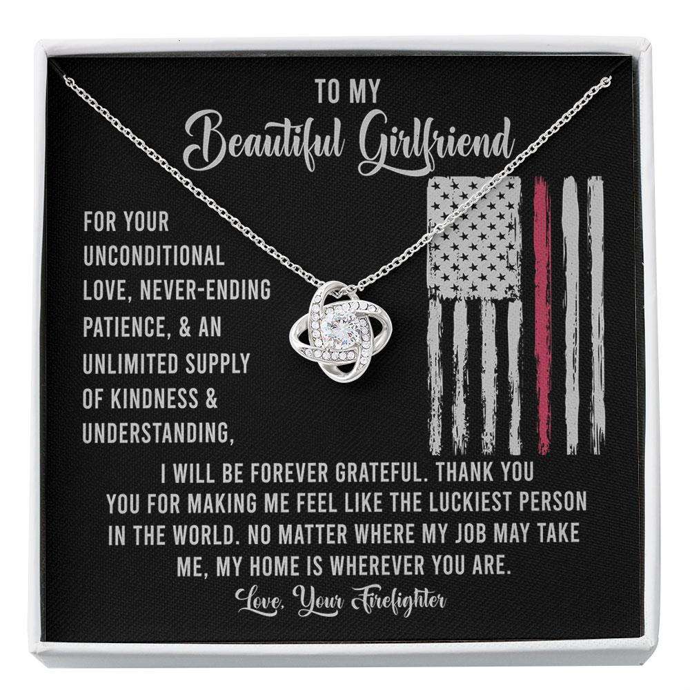 Girlfriend Necklace, Christmas Necklace For Her, Gift For Firefighter Girlfriend Custom Necklace Gifts For Friend Rakva