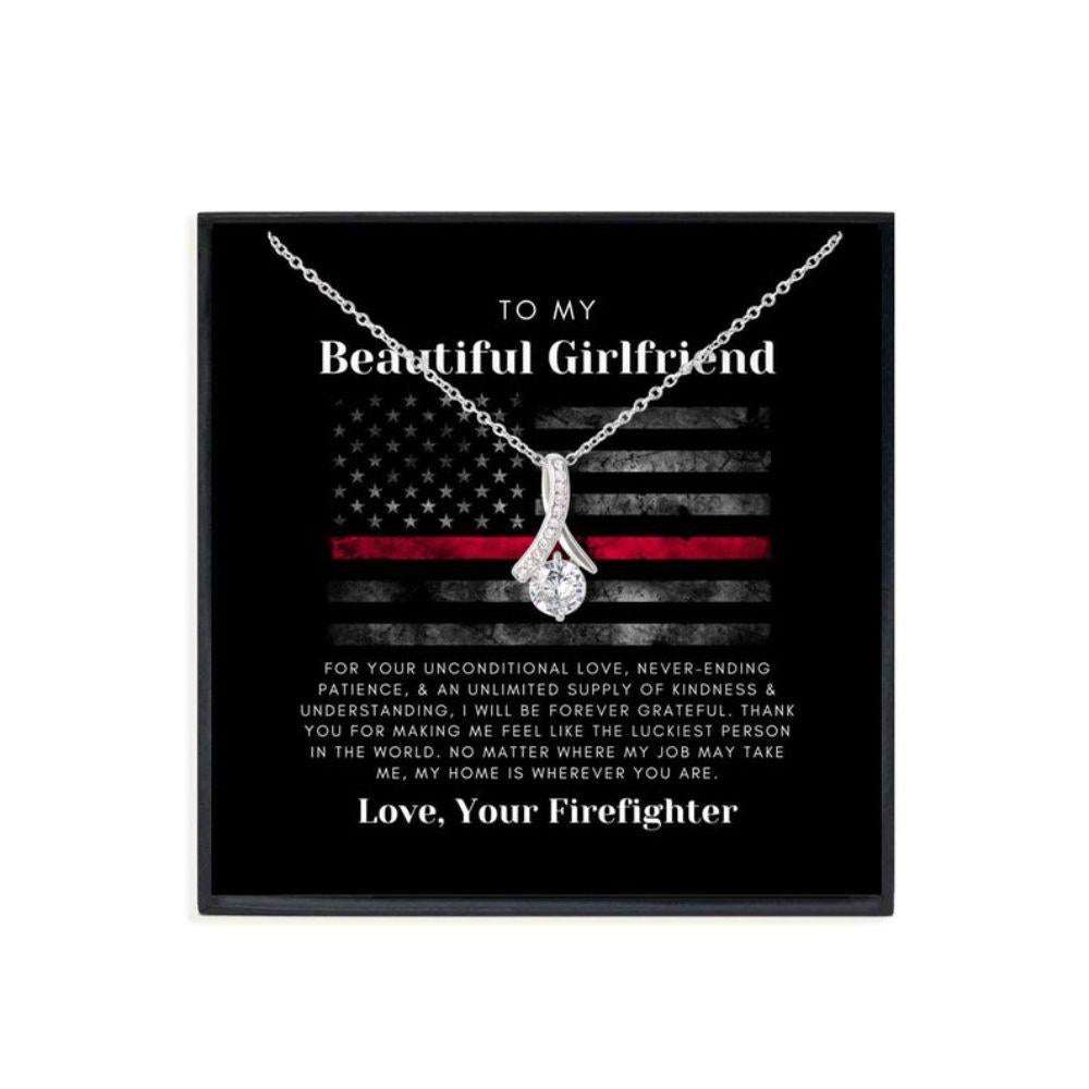 Girlfriend Necklace, Christmas Necklace For Her, Gift For Firefighter Girlfriend Necklace Gifts For Friend Rakva