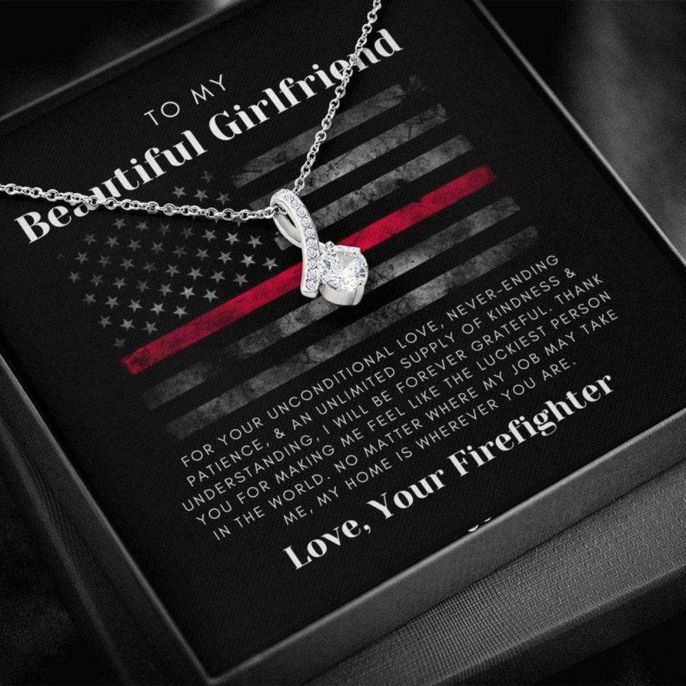 Girlfriend Necklace, Christmas Necklace For Her, Gift For Firefighter Girlfriend Necklace Gifts For Friend Rakva