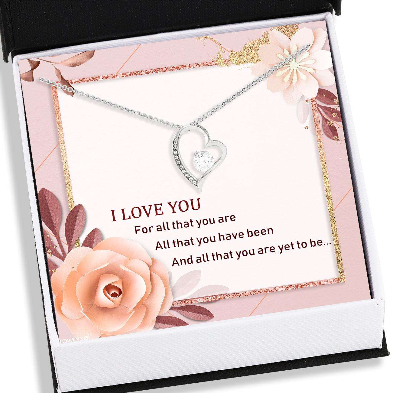 Girlfriend Necklace, Forever Love Necklace “ To My Love, Necklace Gift For Women For Karwa Chauth Rakva