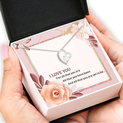 Girlfriend Necklace, Forever Love Necklace “ To My Love, Necklace Gift For Women For Karwa Chauth Rakva