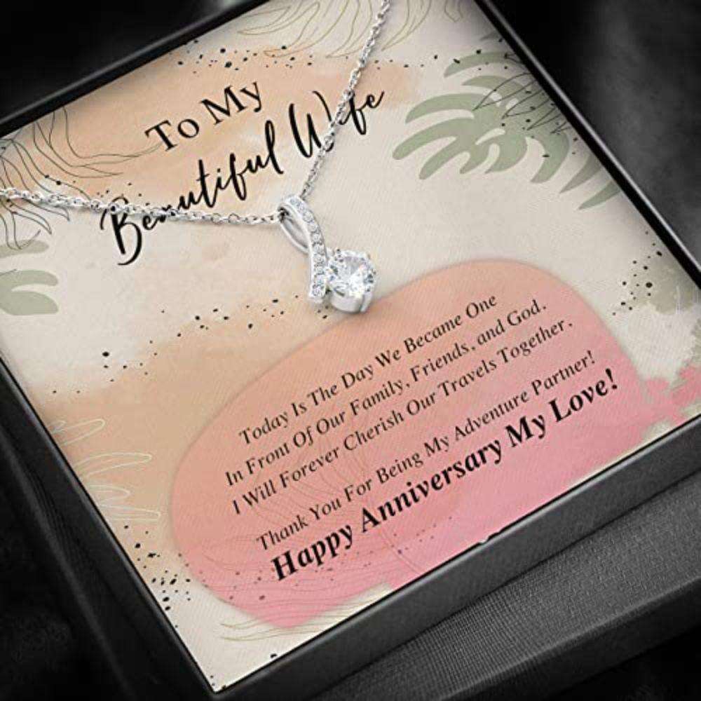 Girlfriend Necklace, Future Wife Necklace, Soulmate Necklace Gift For Her, Love Wedding Marry Forever Cherish Together Necklaces From Husband For Karwa Chauth Rakva