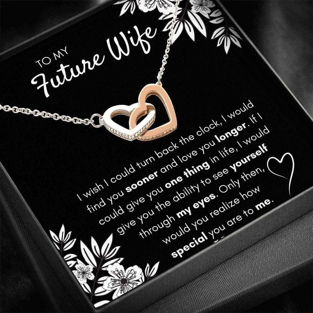 Girlfriend Necklace, Future Wife Necklace, To My Future Wife Find You Sooner Necklace Gift. Gift For Girlfriend Soulmate Fiance For Karwa Chauth Rakva