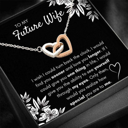 Girlfriend Necklace, Future Wife Necklace, To My Future Wife Find You Sooner Necklace Gift. Gift For Girlfriend Soulmate Fiance For Karwa Chauth Rakva