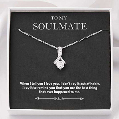 Girlfriend Necklace, Future Wife Necklace, To My Future Wife Necklace Gifts “ To My Soulmate When I Tell You I Love You Necklace For Karwa Chauth Rakva