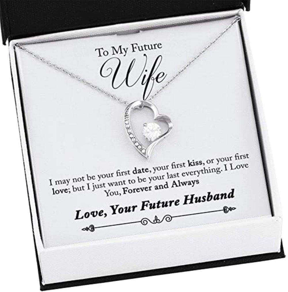 Girlfriend Necklace, Future Wife Necklace, To My Future Wife Œlast Everything “ So” Necklace. Christmas Gift For Fiance, Girlfriend, Future Wife, Wife For Karwa Chauth Rakva