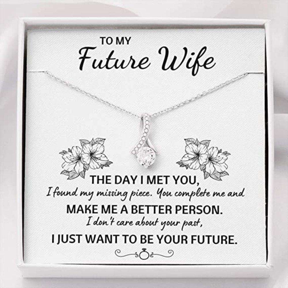 Girlfriend Necklace, Future Wife Necklace, To My Future Wife Œyour Future” Necklace. Gift For Fiance For Karwa Chauth Rakva