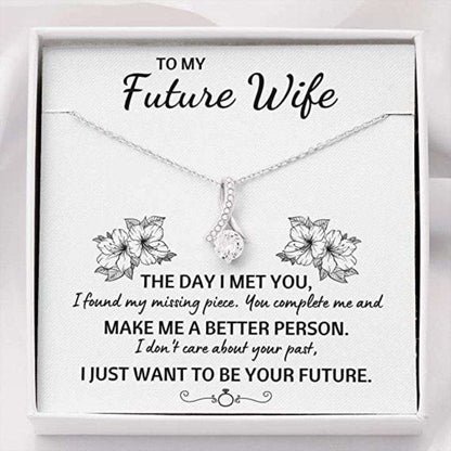 Girlfriend Necklace, Future Wife Necklace, To My Future Wife Œyour Future” Necklace. Gift For Fiance For Karwa Chauth Rakva