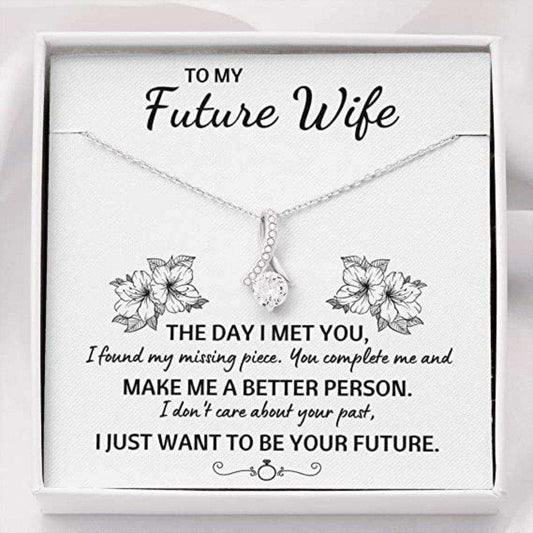 Girlfriend Necklace, Future Wife Necklace, To My Future Wife Œyour Future” Necklace. Gift For Fiance For Karwa Chauth Rakva