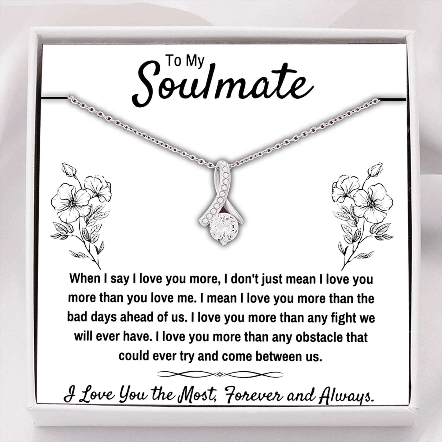 Girlfriend Necklace, Future Wife Necklace, To My Soulmate Œi Love You The Most” Necklace Gift Clnca26659 For Karwa Chauth Rakva