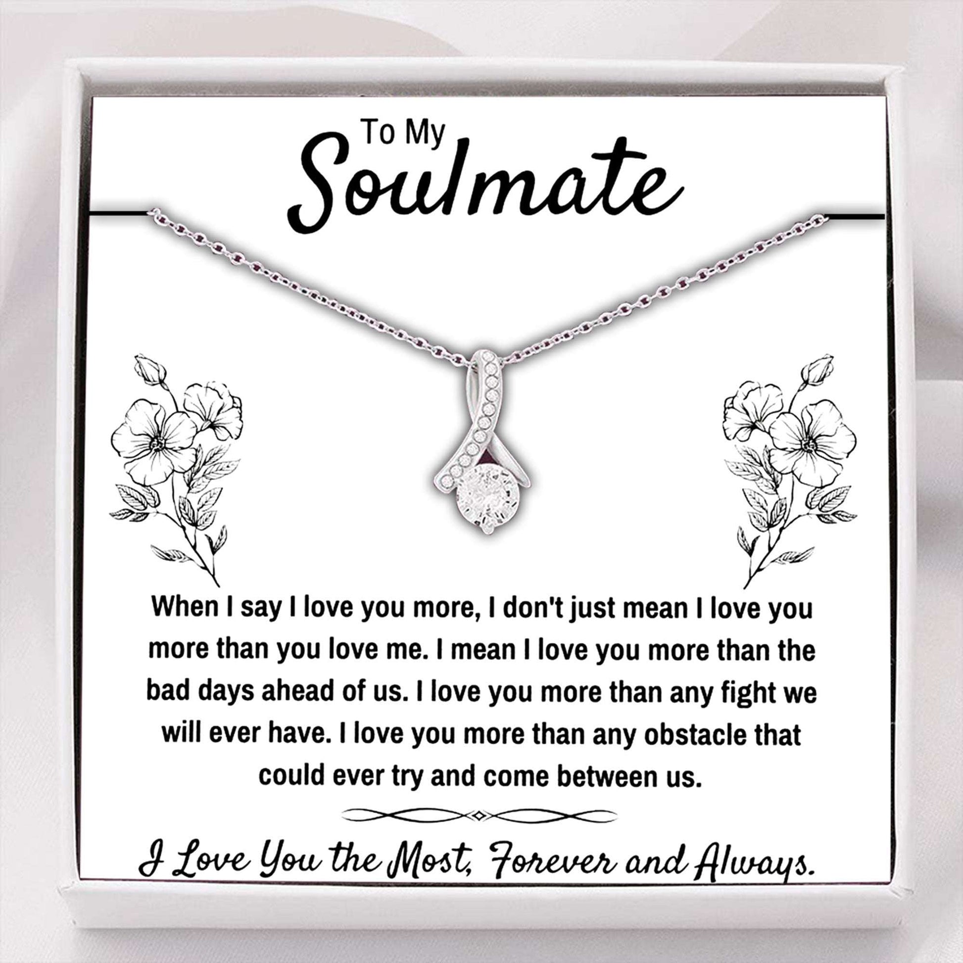 Girlfriend Necklace, Future Wife Necklace, To My Soulmate Œi Love You The Most” Necklace Gift Clnca26659 For Karwa Chauth Rakva