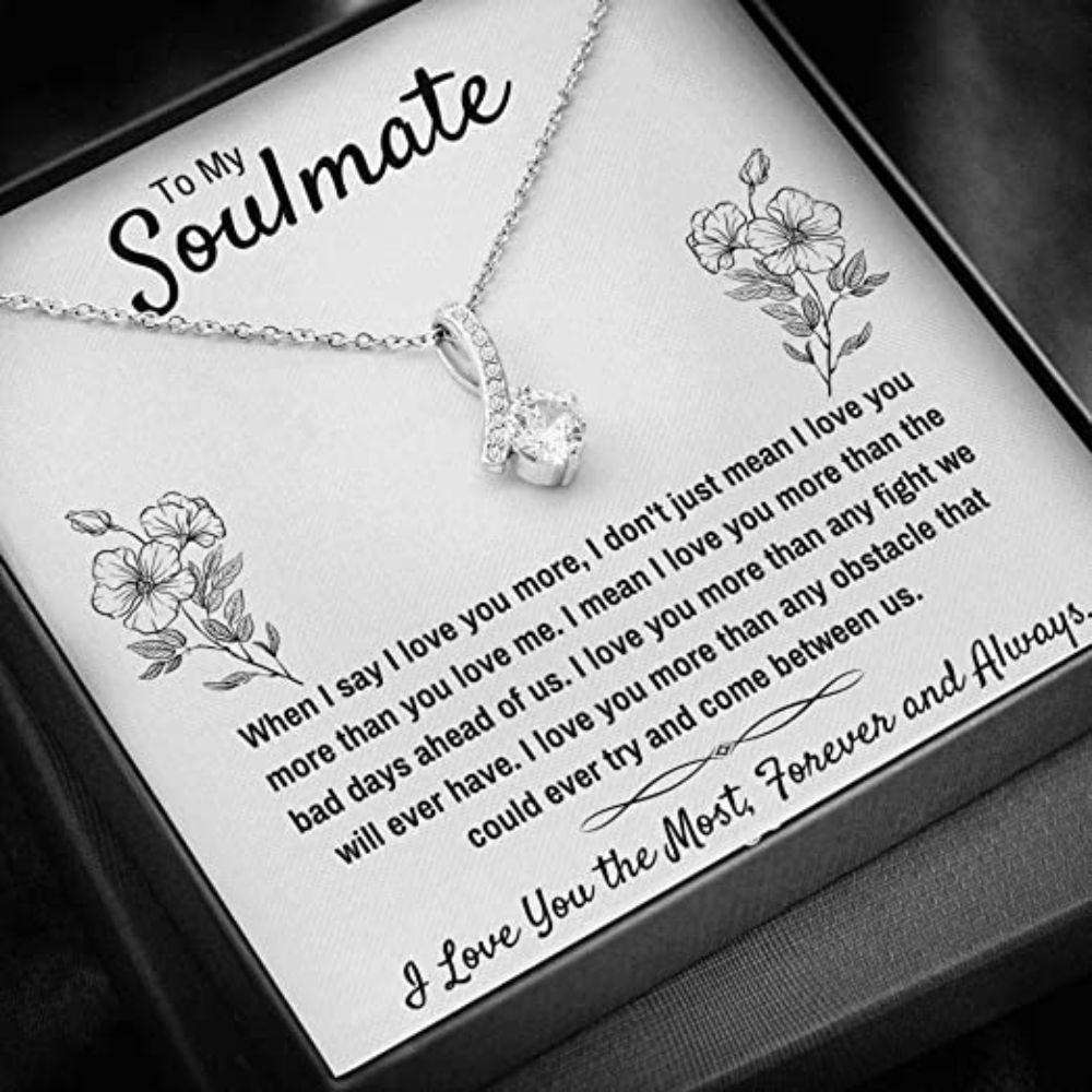 Girlfriend Necklace, Future Wife Necklace, To My Soulmate Œi Love You The Most” Necklace Gift Clnca26659 For Karwa Chauth Rakva