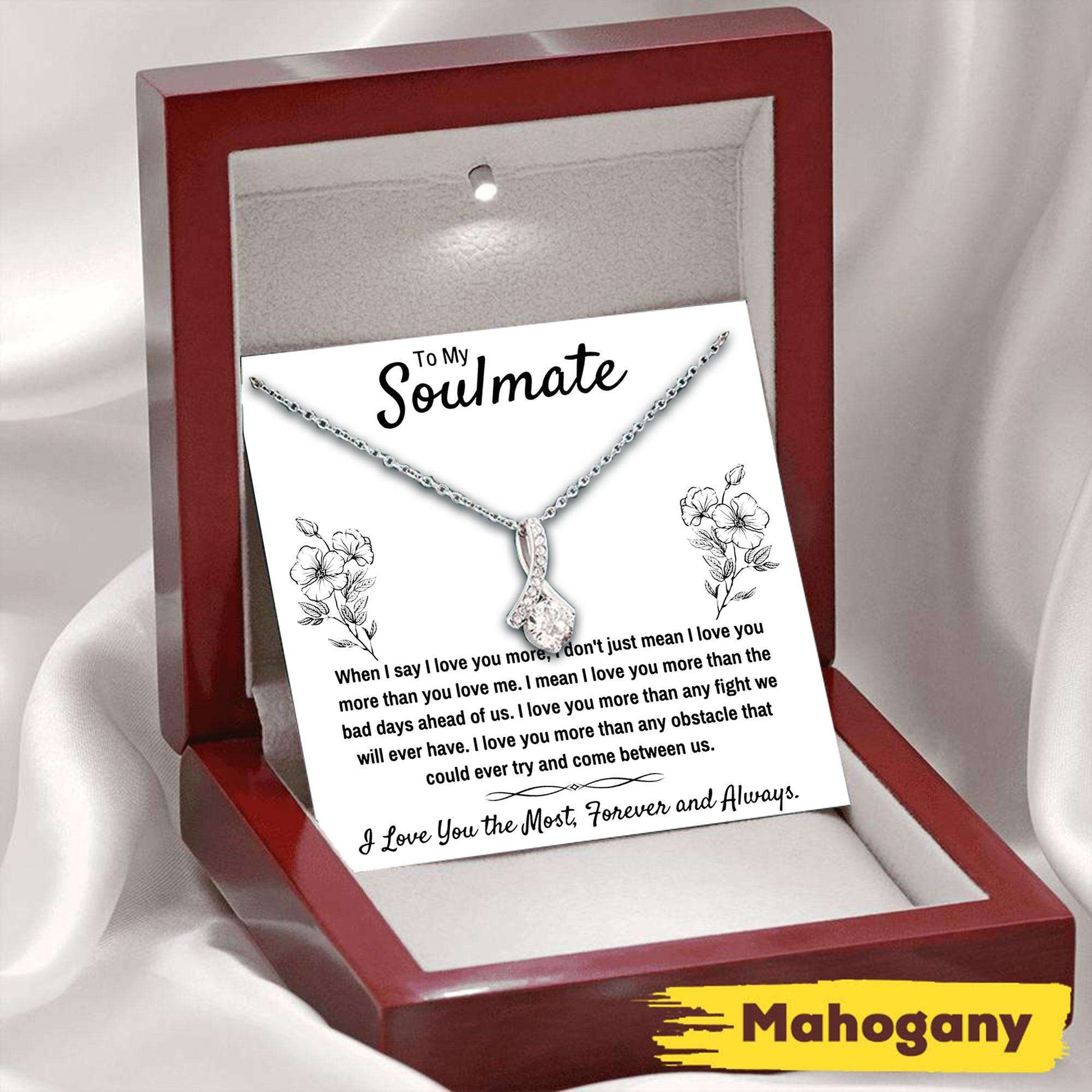 Girlfriend Necklace, Future Wife Necklace, To My Soulmate Œi Love You The Most” Necklace Gift Clnca26659 For Karwa Chauth Rakva