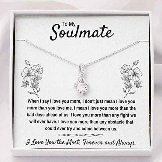 Girlfriend Necklace, Future Wife Necklace, To My Soulmate Œi Love You The Most” Necklace Gift For Karwa Chauth Rakva