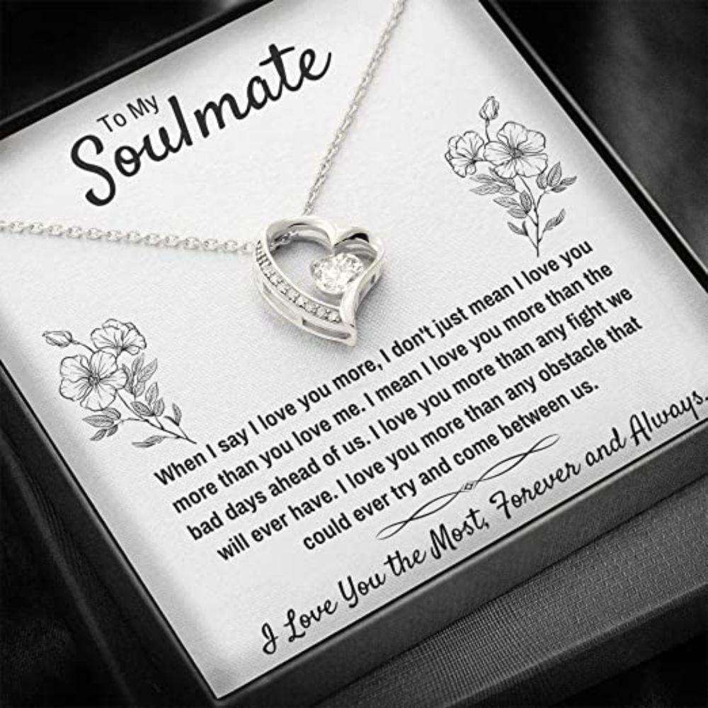 Girlfriend Necklace, Future Wife Necklace, To My Soulmate Œi Love You The Most” Necklace Gift For Karwa Chauth Rakva