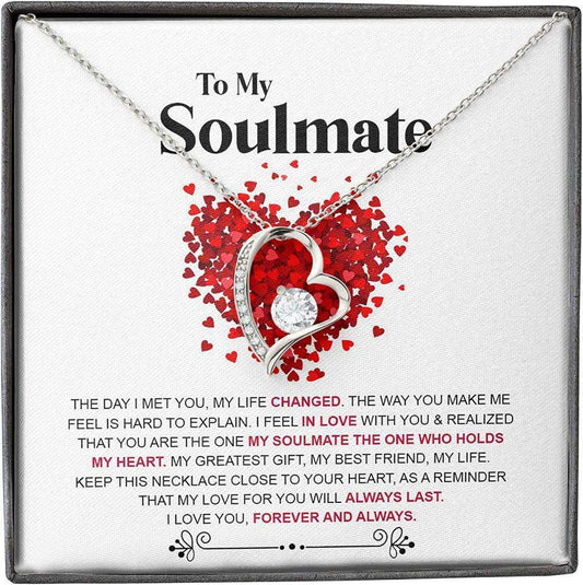 Girlfriend Necklace, Future Wife Necklace, Wife Necklace, Soulmate Necklace Gift For Her From Husband Boyfriend,Love Always Last For Karwa Chauth Rakva