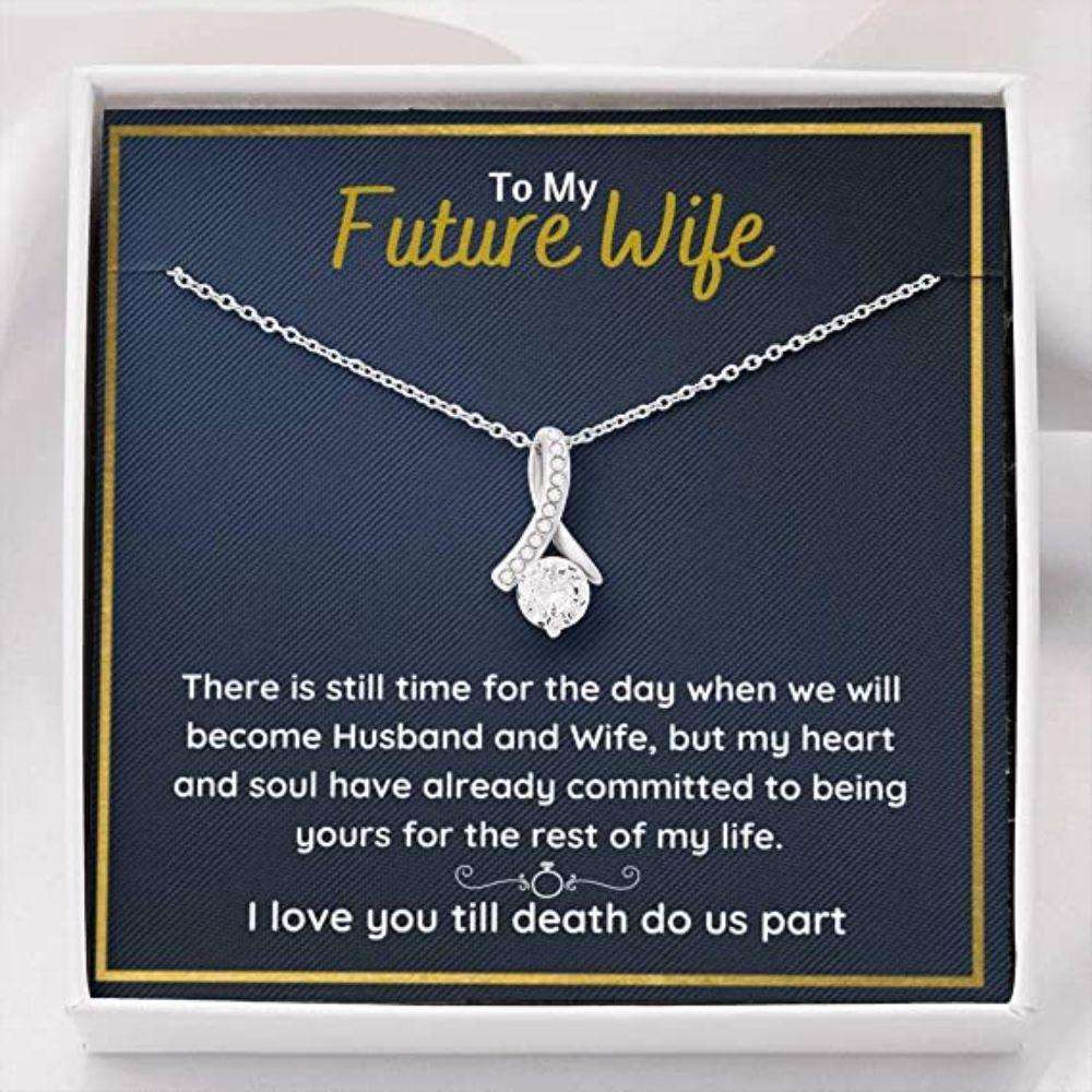 Girlfriend Necklace, Future Wife Necklace, Wife Necklace, To My Future Wife Œcommitted” Necklace Gift, Fiance Gift For Karwa Chauth Rakva