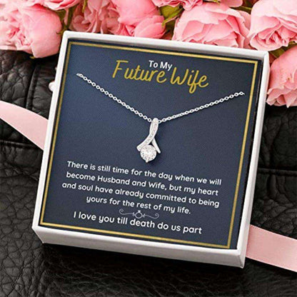 Girlfriend Necklace, Future Wife Necklace, Wife Necklace, To My Future Wife Œcommitted” Necklace Gift, Fiance Gift For Karwa Chauth Rakva