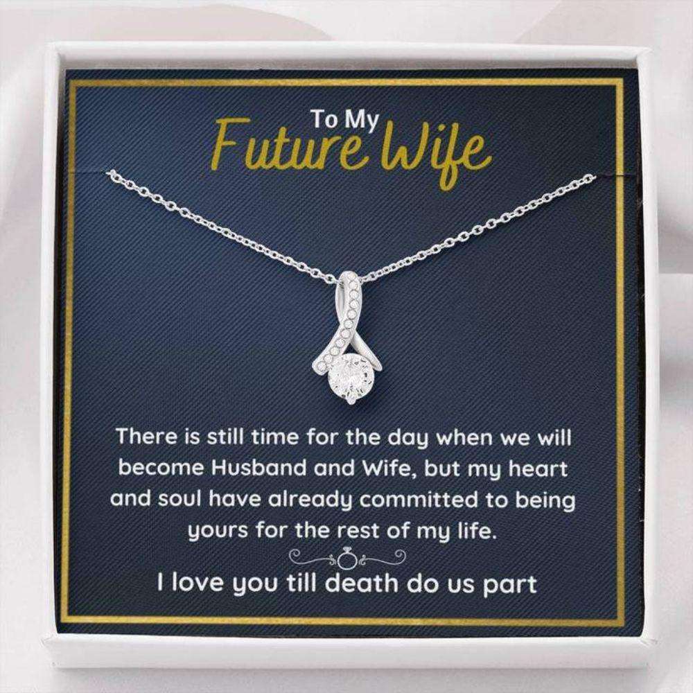 Girlfriend Necklace, Future Wife Necklace, Wife Necklace, To My Future Wife Œcommitted” Necklace Gift From Boyfriend For Karwa Chauth Rakva