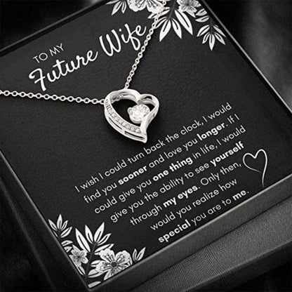 Girlfriend Necklace, Future Wife Necklace, Wife Necklace, To My Future Wife Œfind You Sooner” Necklace Gift For Fiance Or Girlfriend For Karwa Chauth Rakva