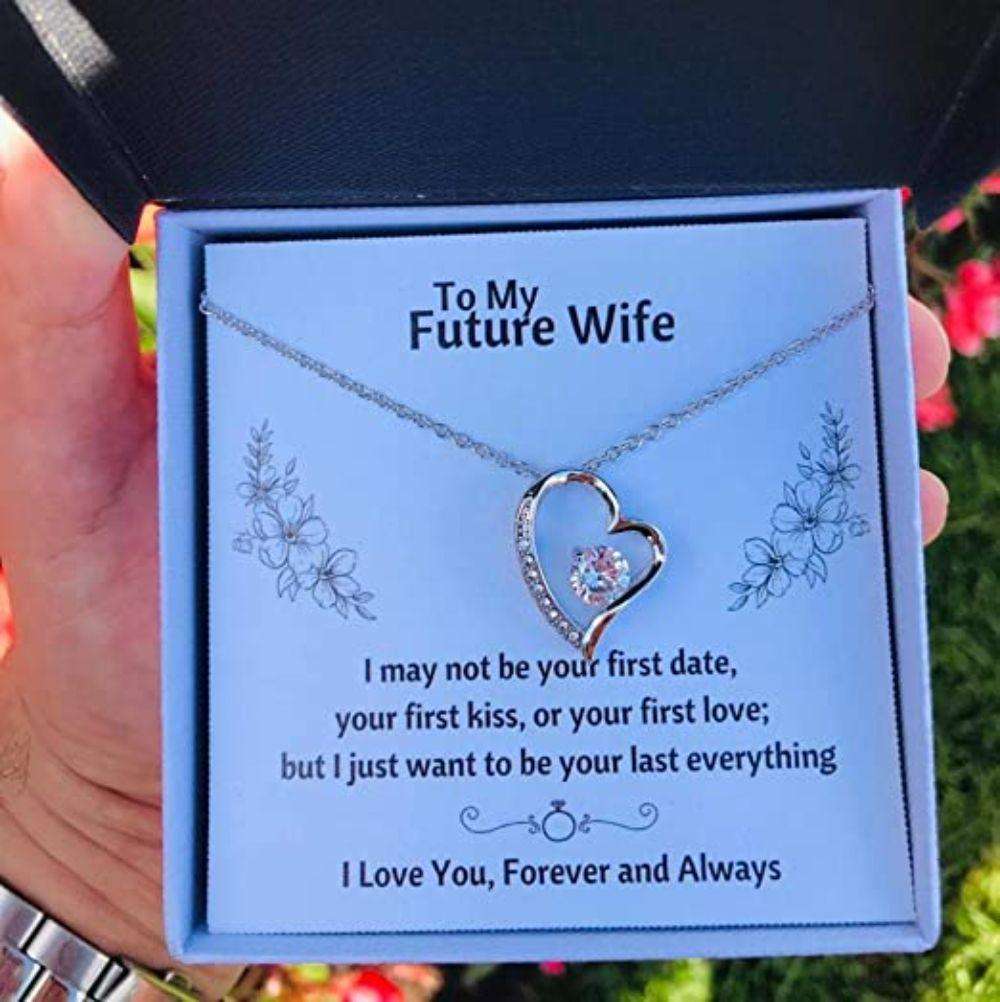 Girlfriend Necklace, Future Wife Necklace, Wife Necklace, To My Future Wife Œlast Everything “ Flowers” Necklace For Karwa Chauth Rakva