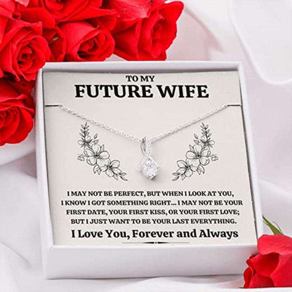 Girlfriend Necklace, Future Wife Necklace, Wife Necklace, To My Future Wife Œsomething Right” Necklace Gift For Karwa Chauth Rakva