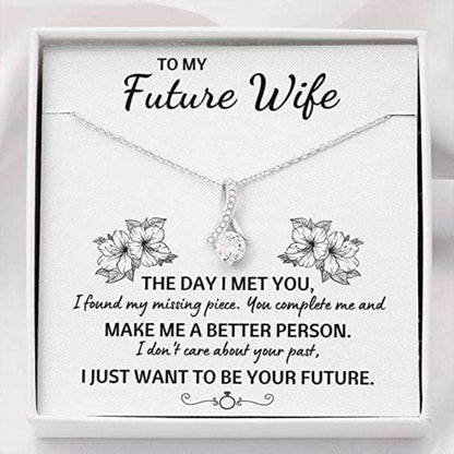 Girlfriend Necklace, Future Wife Necklace, Wife Necklace, To My Future Wife Œyour Future” Necklace Gift, Fiance Gift For Karwa Chauth Rakva