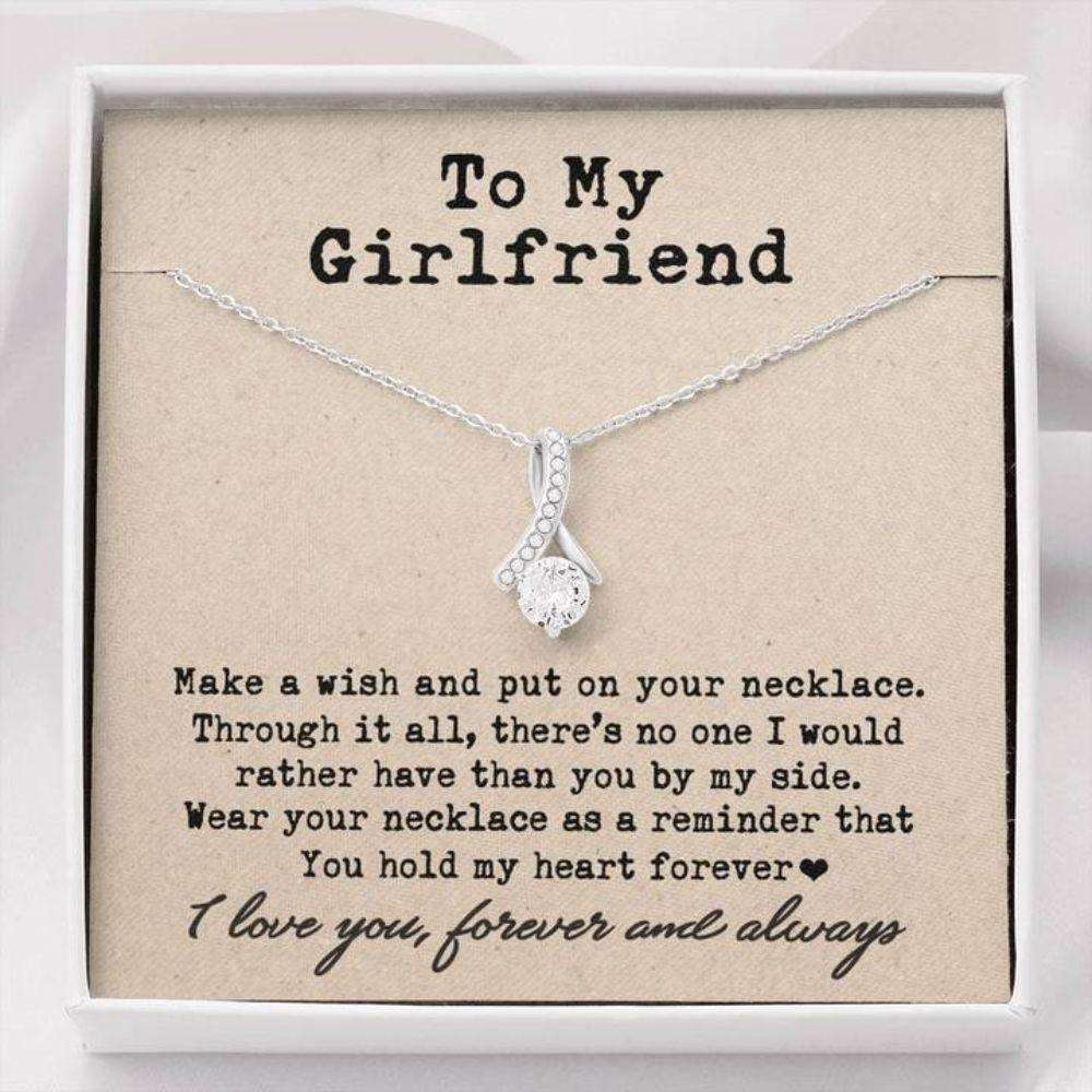 Girlfriend Necklace, Future Wife Necklace, Wife Necklace, To My Girlfriend Necklace Gift You Hold My Heart Forever For Karwa Chauth Rakva