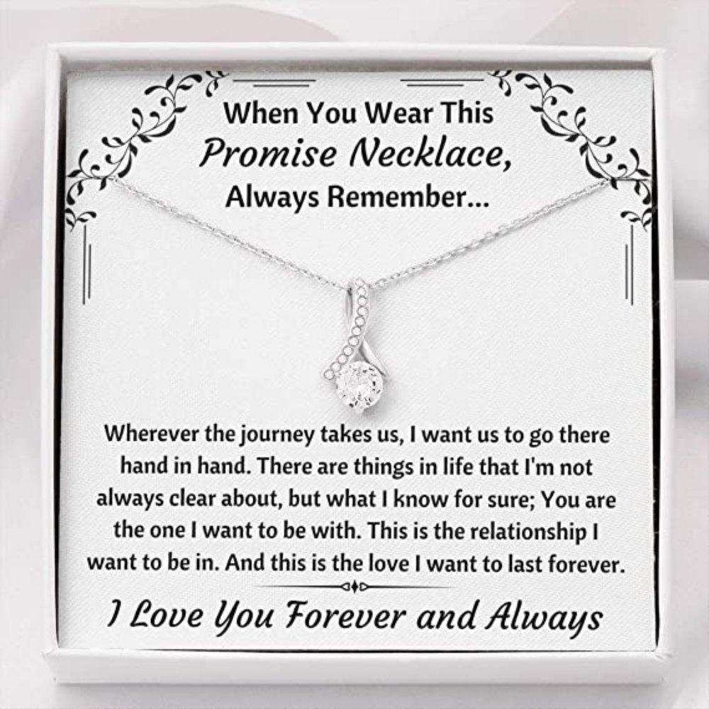 Girlfriend Necklace, Future Wife Necklace, Wife Necklace, To My Love Œpromise Necklace” Necklace. Gift For Fiance For Karwa Chauth Rakva