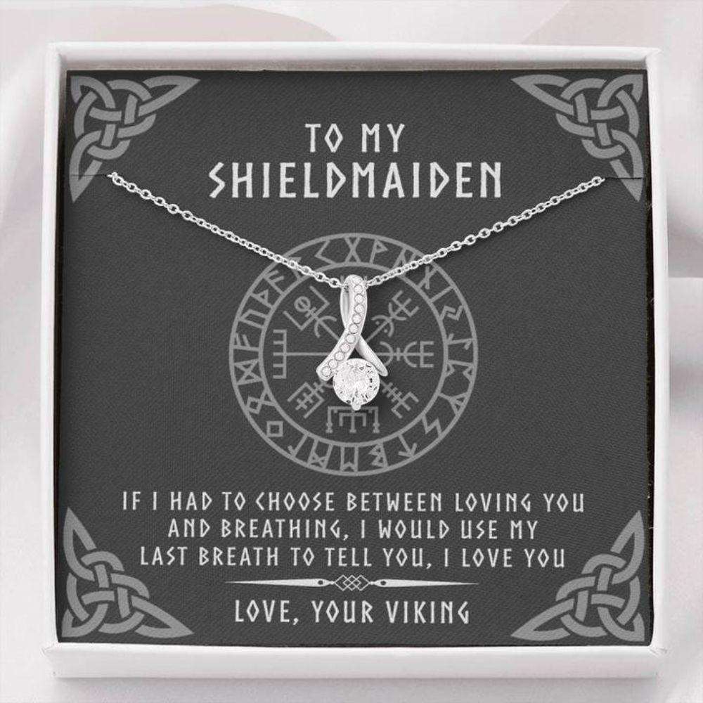 Girlfriend Necklace, Future Wife Necklace, Wife Necklace, To My Shieldmaiden Necklace Gift For Wife Future Wife Girlfriend For Karwa Chauth Rakva