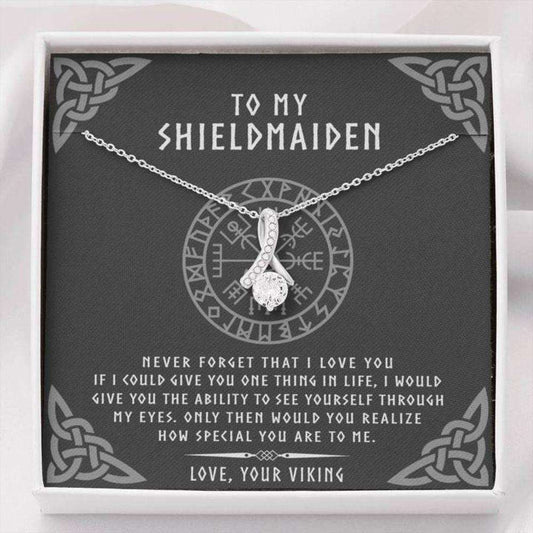 Girlfriend Necklace, Future Wife Necklace, Wife Necklace, To My Shieldmaiden Necklace “ Never Forget That I Love You For Karwa Chauth Rakva