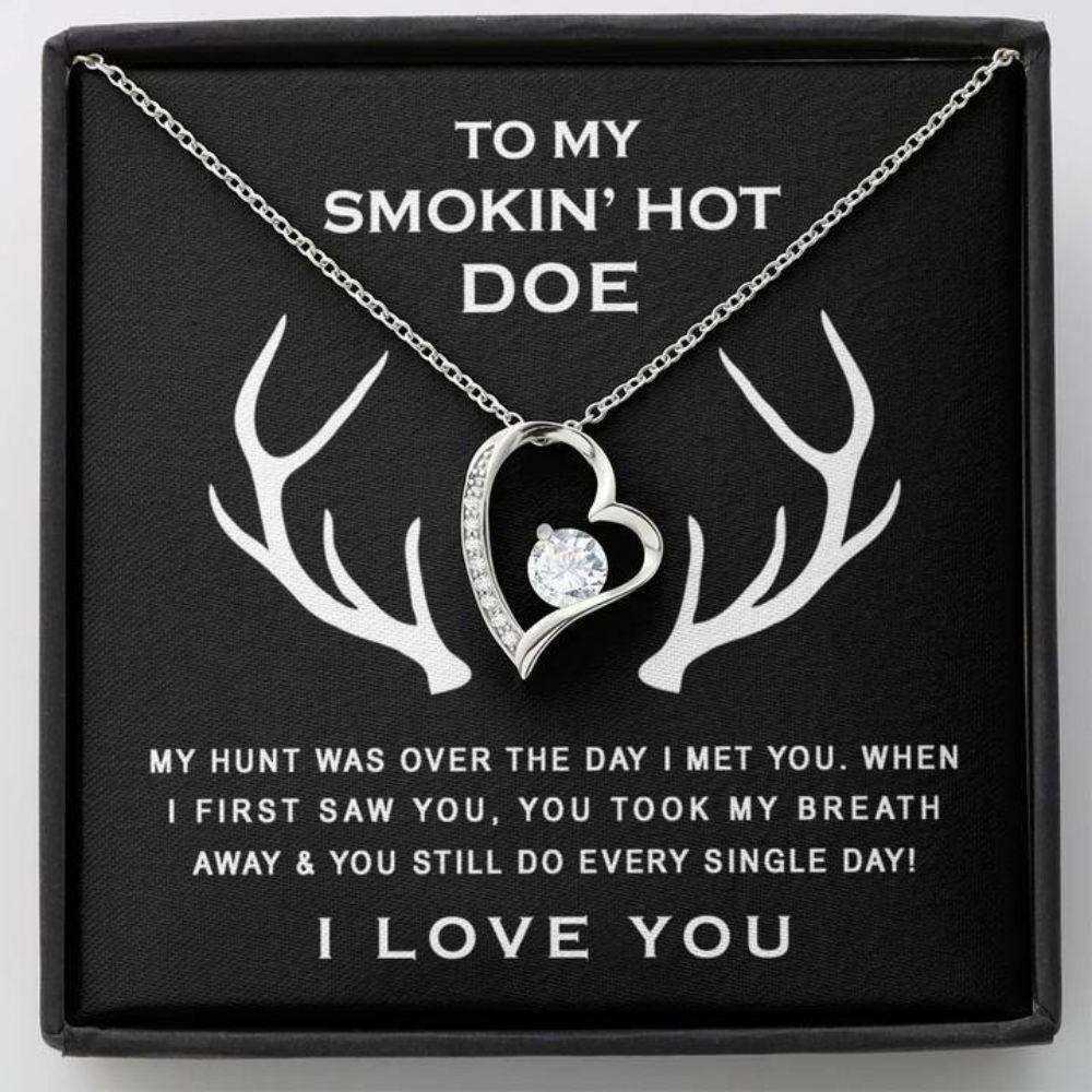 Girlfriend Necklace, Future Wife Necklace, Wife Necklace, To My Smokin? Hot Doe Necklace Gift For Future Wife Fiance Girlfriend Deer For Karwa Chauth Rakva