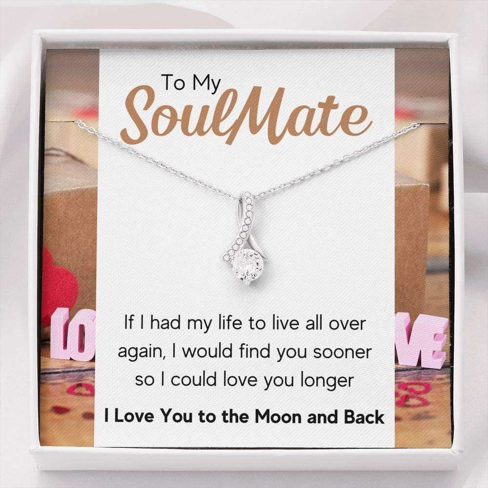 Girlfriend Necklace, Future Wife Necklace, Wife Necklace, To My Soulmate Love You Longer Necklace For Karwa Chauth Rakva