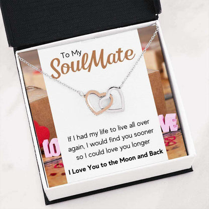 Girlfriend Necklace, Future Wife Necklace, Wife Necklace, To My Soulmate Love You Longer Necklace. Surprise Gift For Future Wife Fiance For Karwa Chauth Rakva