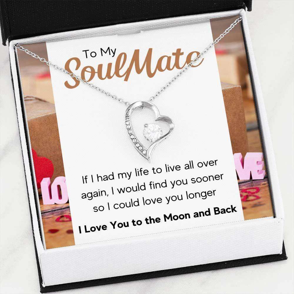 Girlfriend Necklace, Future Wife Necklace, Wife Necklace, To My Soulmate Love You Longer Necklace. Surprise Gift For Future Wife Fiance For Karwa Chauth Rakva