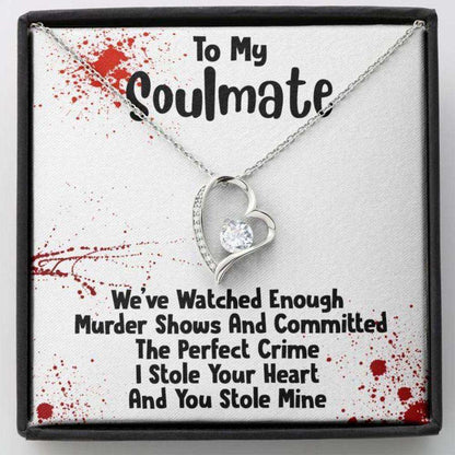 Girlfriend Necklace, Future Wife Necklace, Wife Necklace, To My Soulmate Murder Shows Heart Necklace Gift For Karwa Chauth Rakva