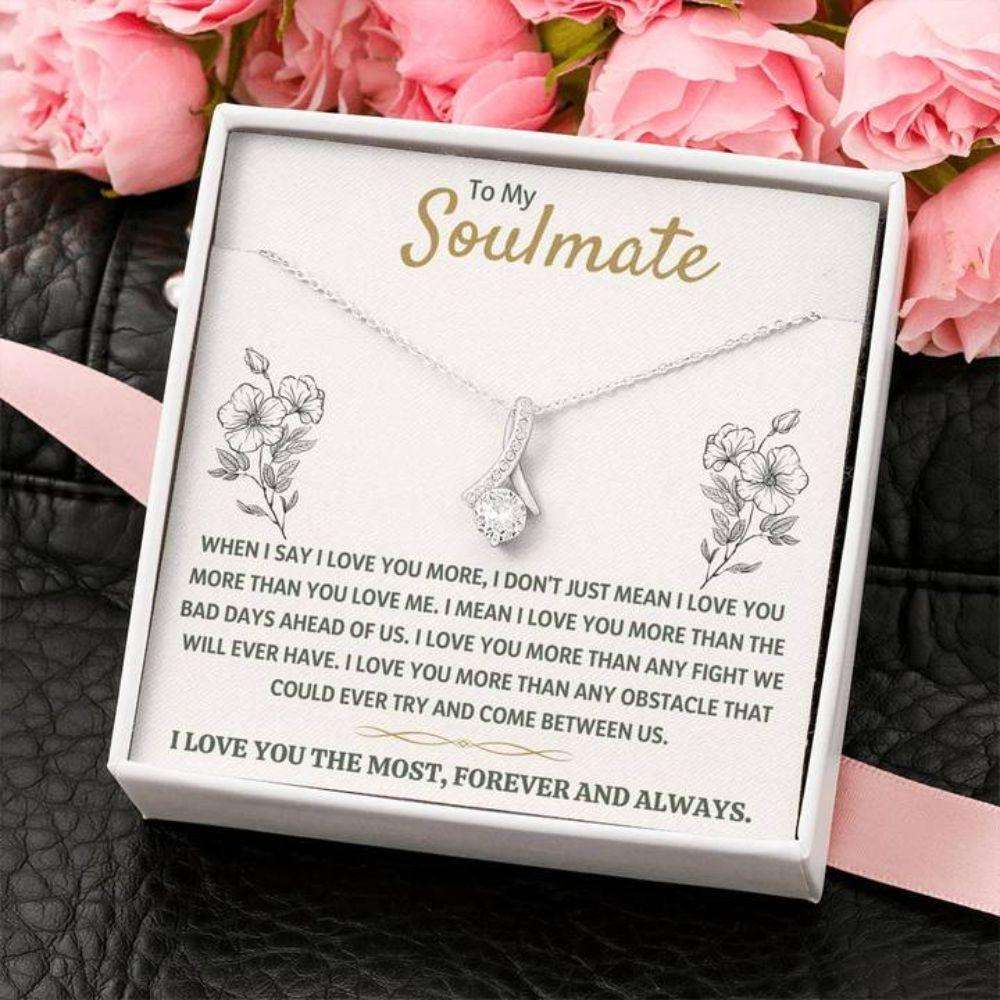 Girlfriend Necklace, Future Wife Necklace, Wife Necklace, To My Soulmate The Most Necklace Gift For Karwa Chauth Rakva