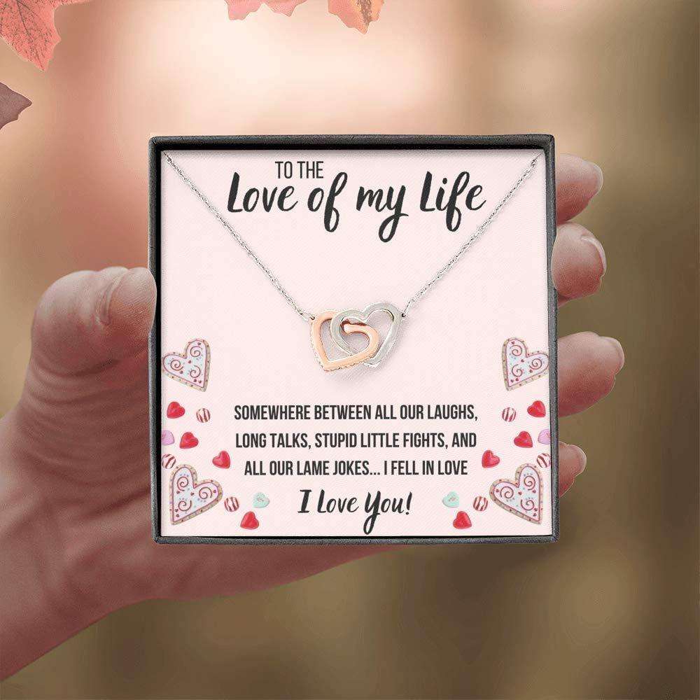 Girlfriend Necklace, Future Wife Necklace, Wife Necklace, To The Love Of My Life I Fell In Love Necklace. Gift For Wife Fiance For Karwa Chauth Rakva