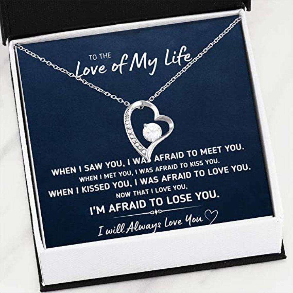 Girlfriend Necklace, Future Wife Necklace, Wife Necklace, To The Love Of My Life Œafraid To Lose You” Necklace Gift For Fiance, For Karwa Chauth Rakva