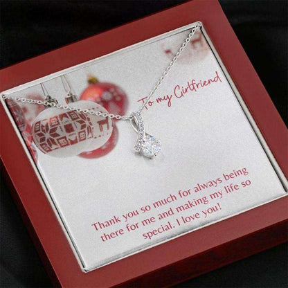 Girlfriend Necklace “ Gift For Girlfriend “ Gift Necklace With Message Card For Girlfriend Gifts For Friend Rakva